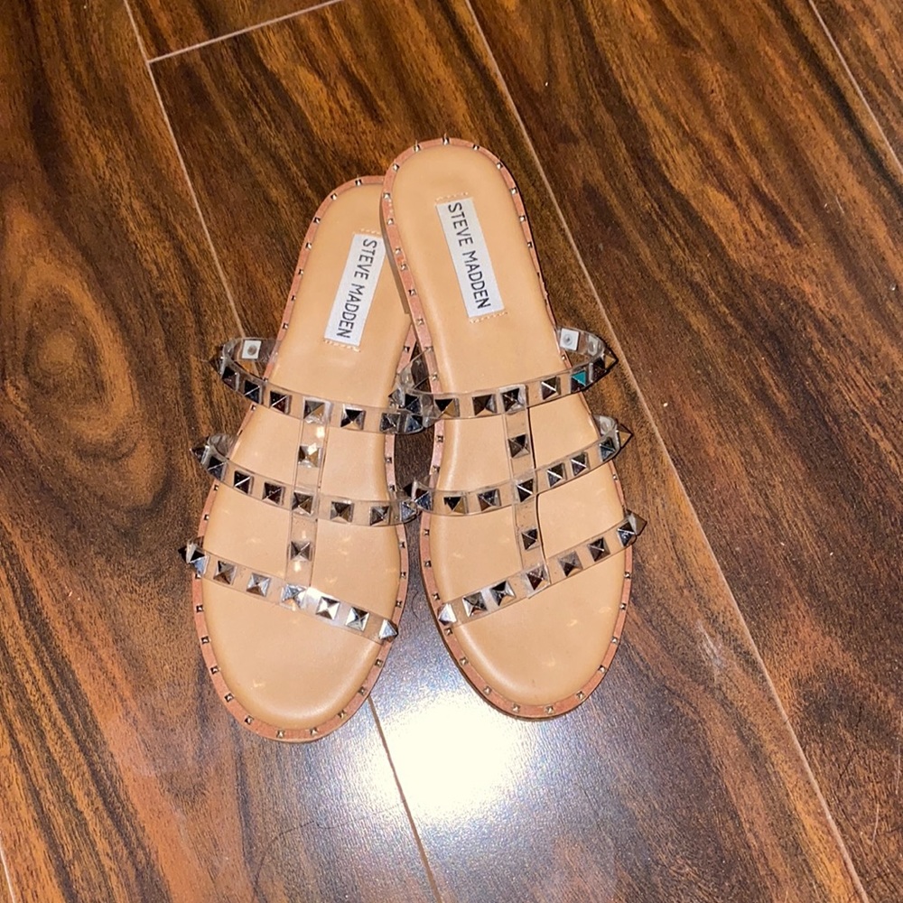 Steve Madden Studded Clear Strap sandals